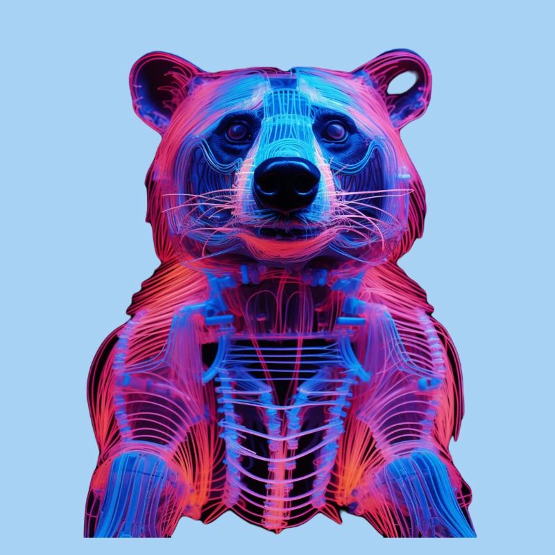 Neon-Hirschkäfer Design