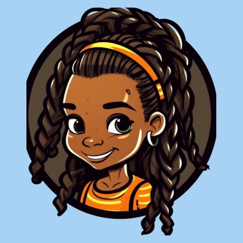 Lebendige Kinderportrait Illustration