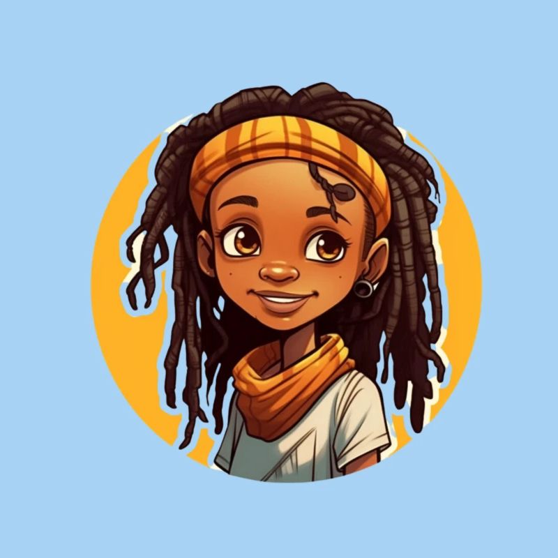 Lässiger Dreadlocks-Stil mit bunter Kopfbedeckung