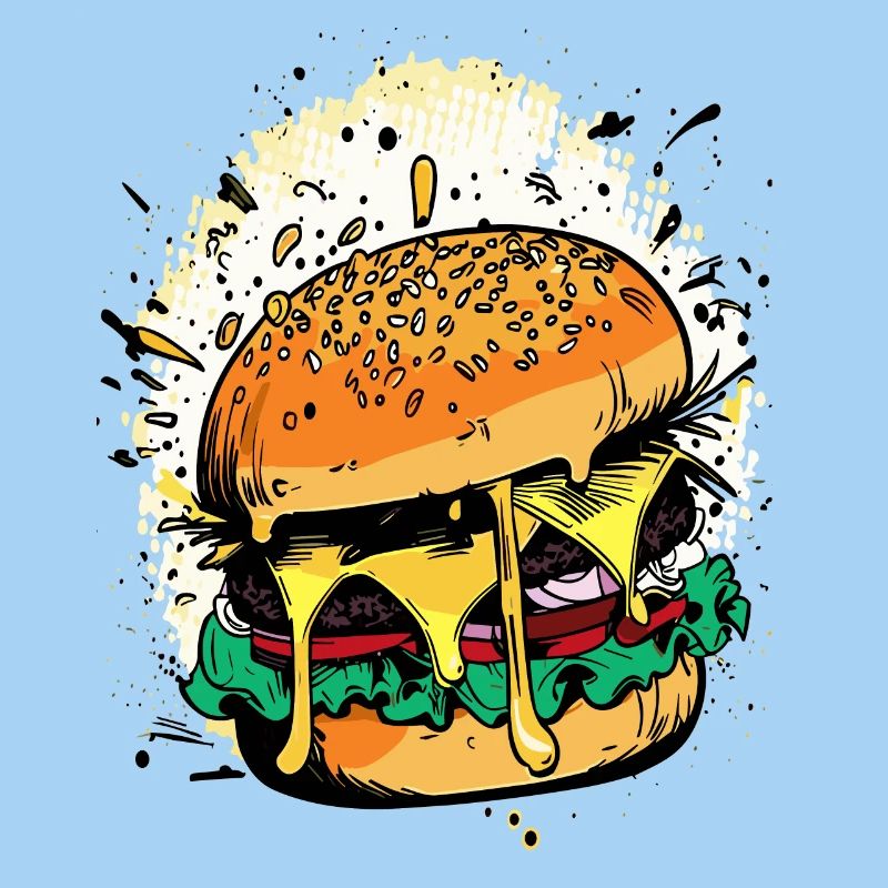 Cheeseburger Comic Burger