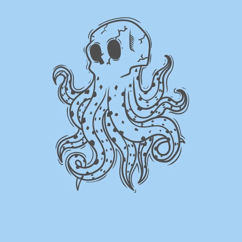 Octopus Creepy Gothic Style