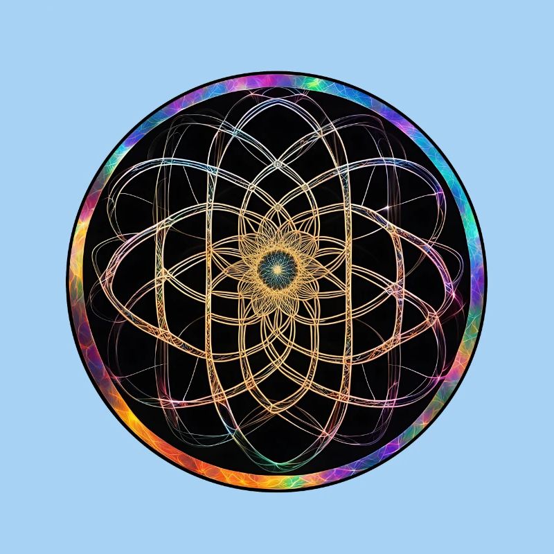 Rainbow Mandala Circle Pattern