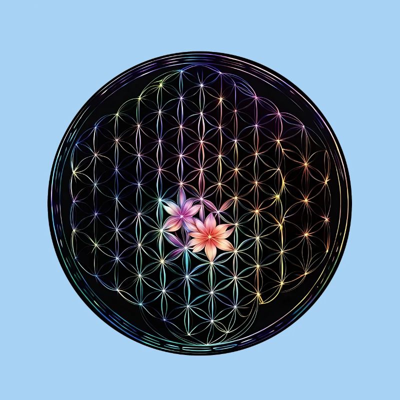 Regenbogen Lebensblume Design