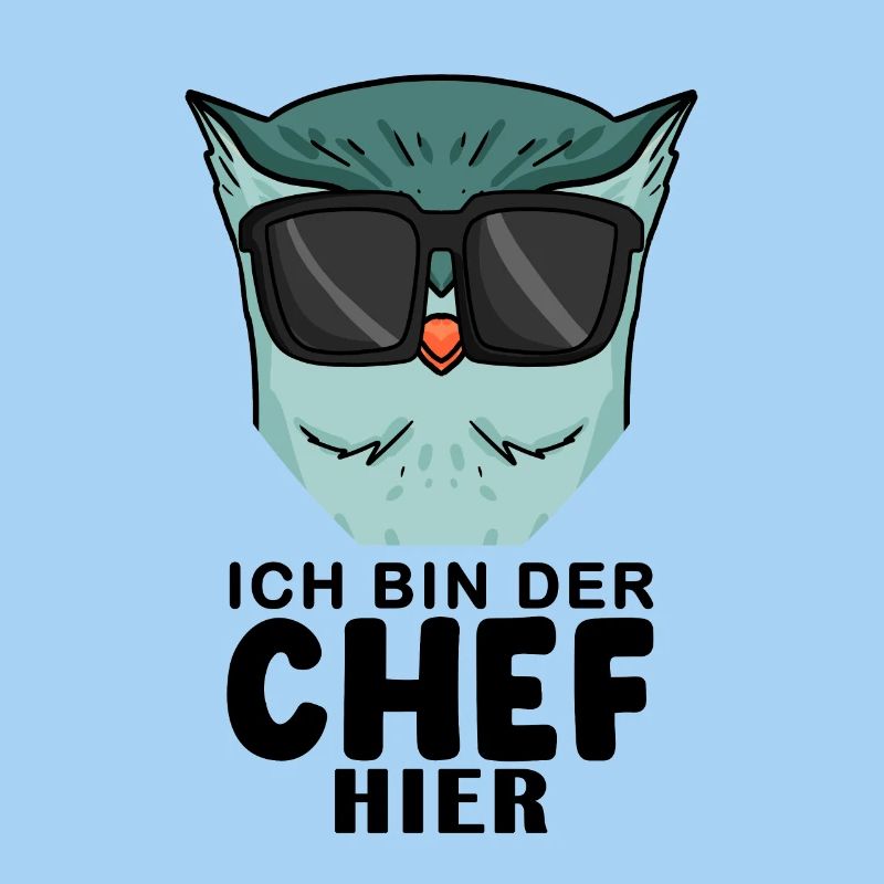 Chef Spruch mit Eule Motiv
