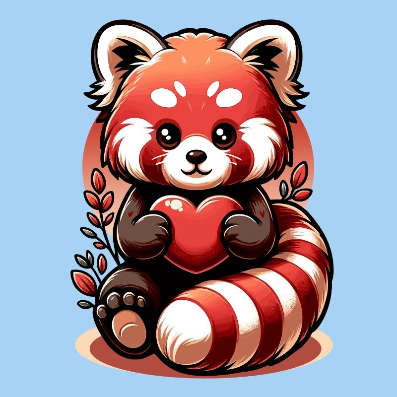 Red Panda Lovers – Süßer Roter Panda Mit Herz