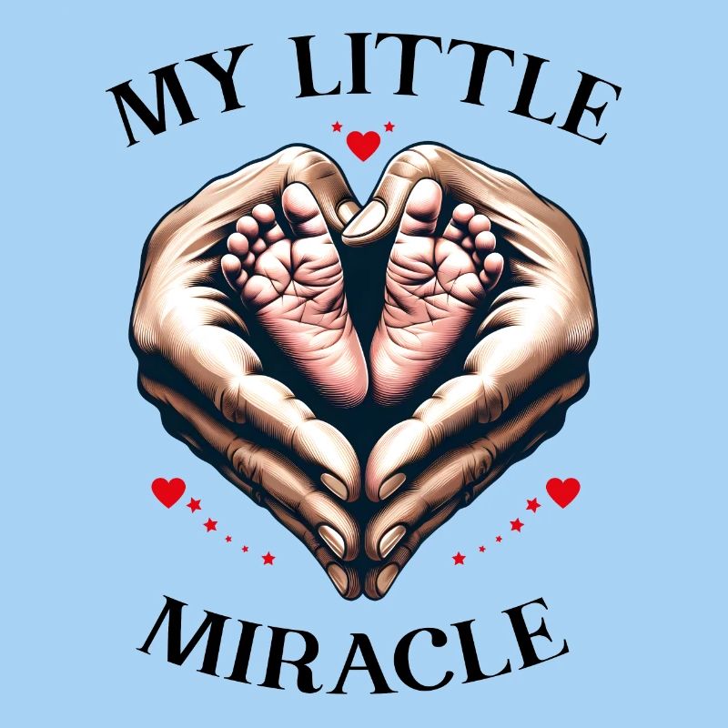 Empreintes de bébé coeur mains petit Miracle