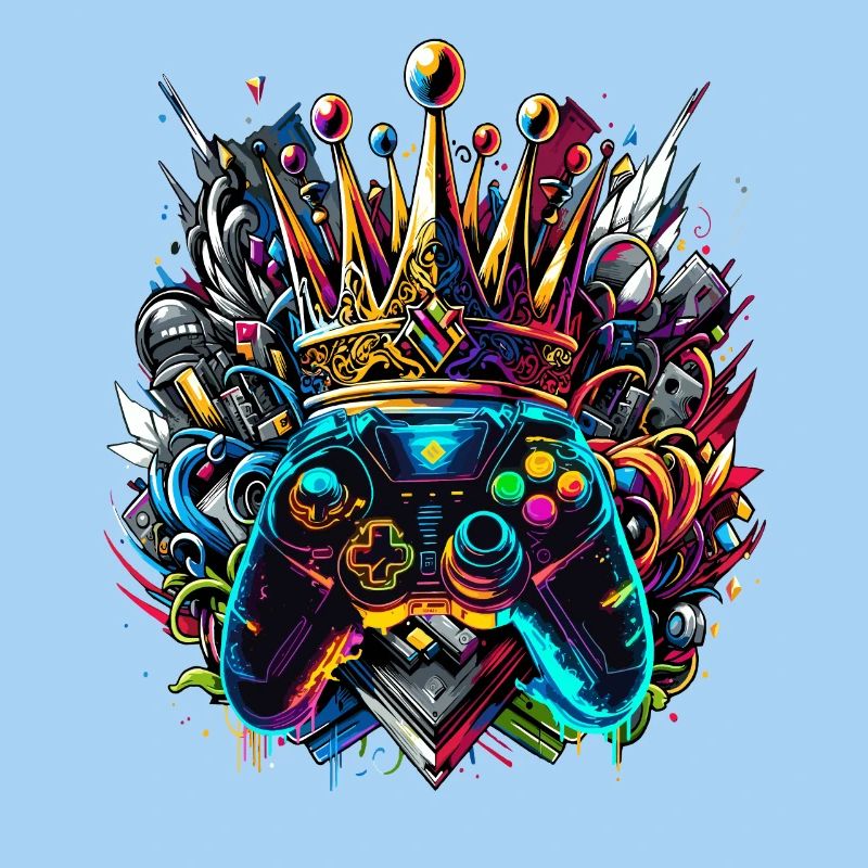 Königlicher Graffiti Gaming Controller