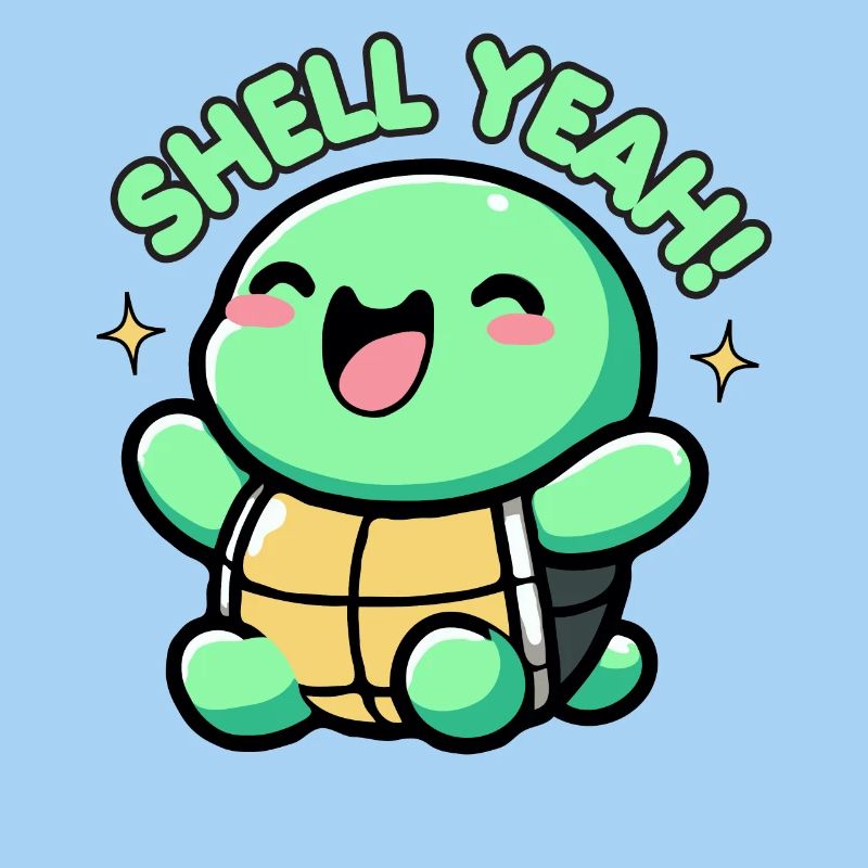 Shell Yeah Cute Turtle Lover Pun Funny