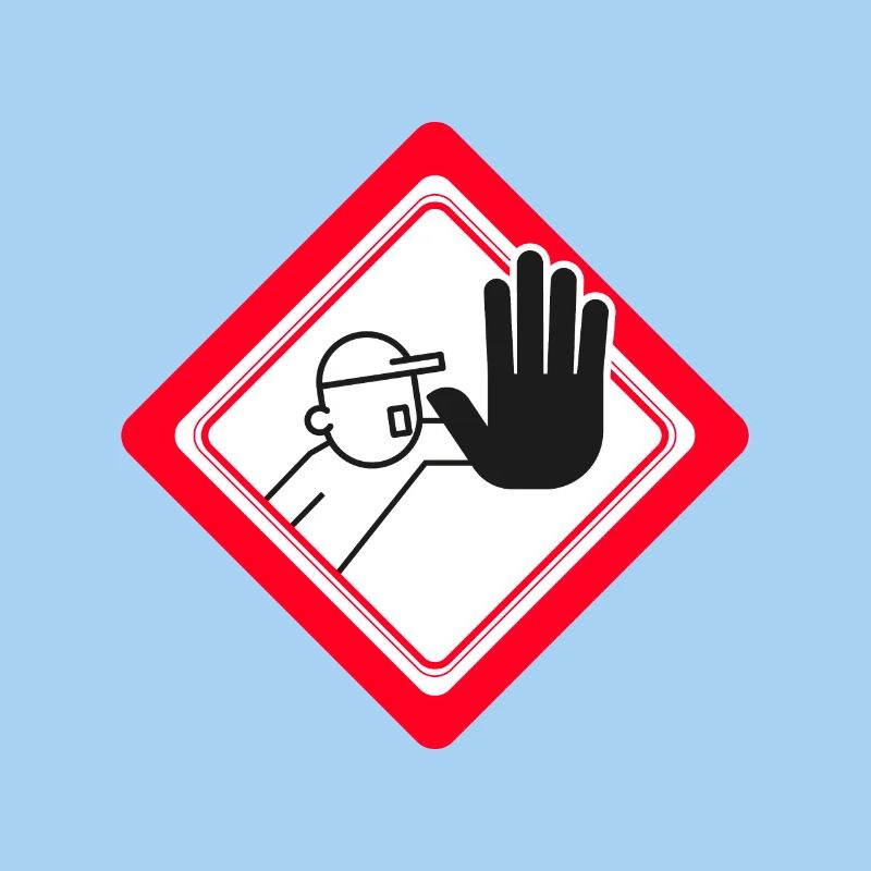 Unauthorized access prohibited Prohibition signs