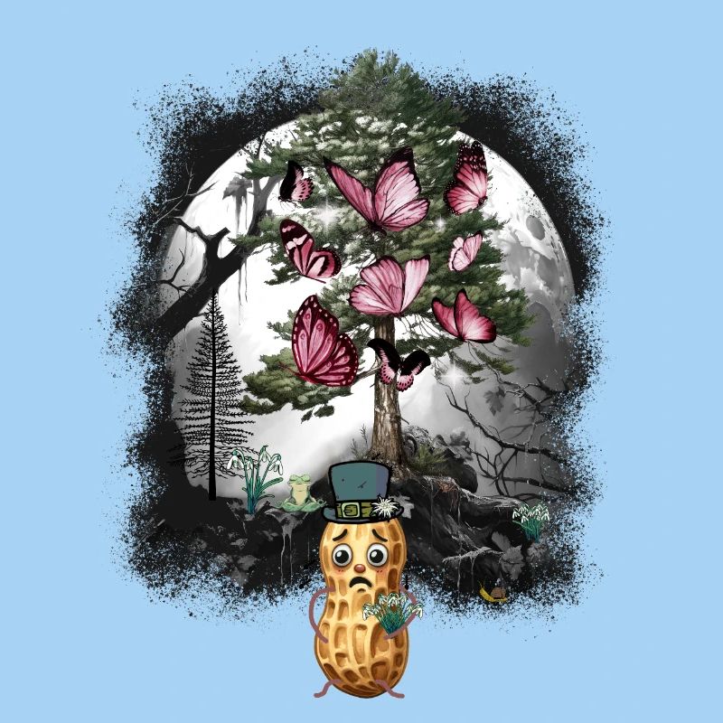 Perce-neige de randonnée dans les bois de printemps de cacahuète