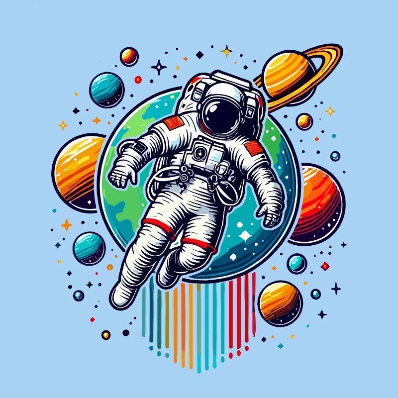 Astronautes rétro Space Planet Design