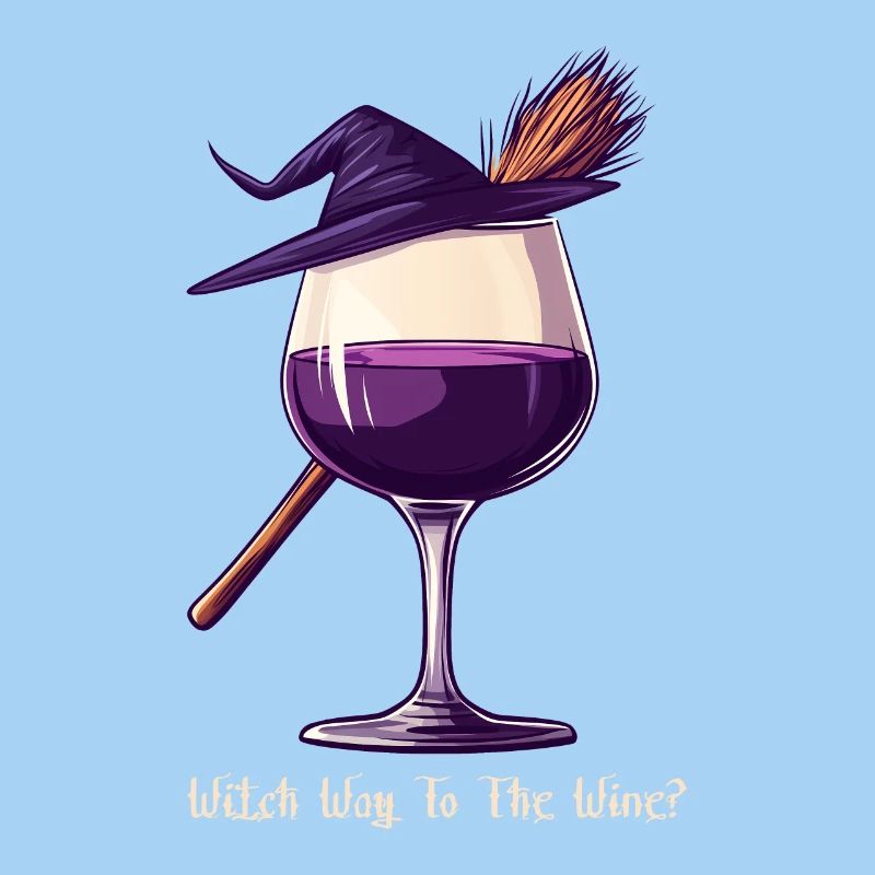 Halloween Hexe Wein Weinglas Weintrinker Geschenk