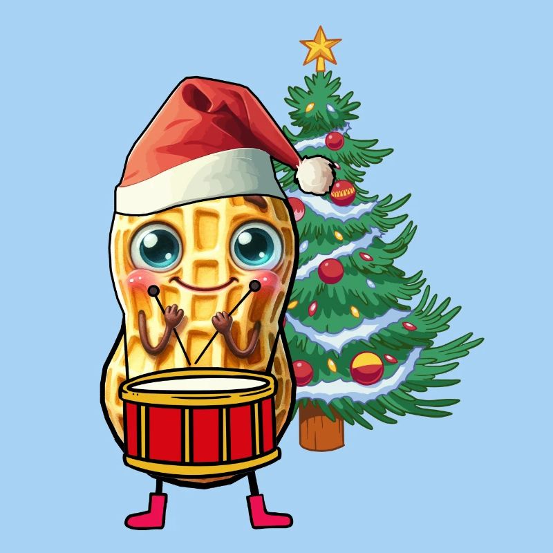 Peanut Gnome Gnome Drum Noël Père Noël