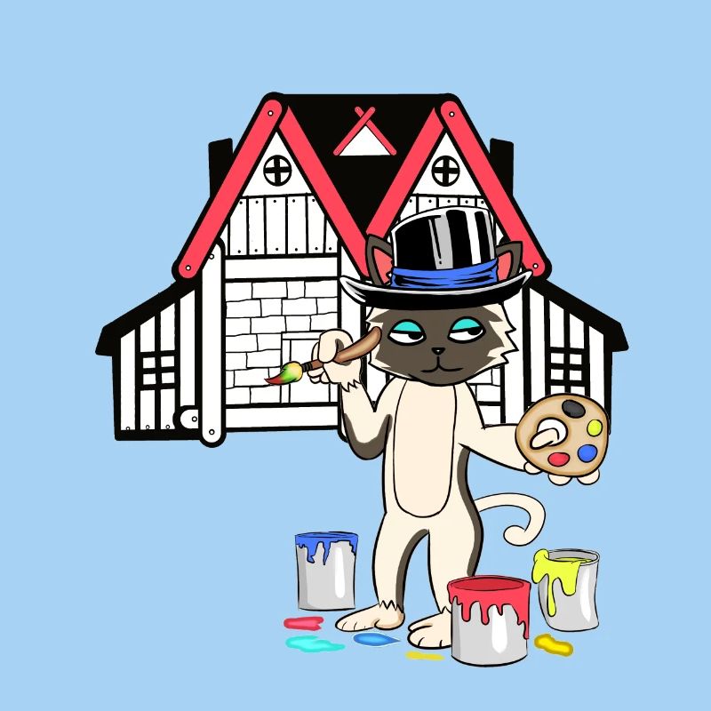 Cat Painter Professions Workspace Job