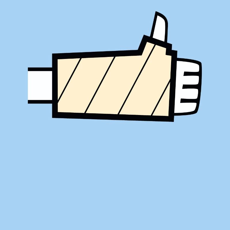 Plaster arm and everything is okay, icon