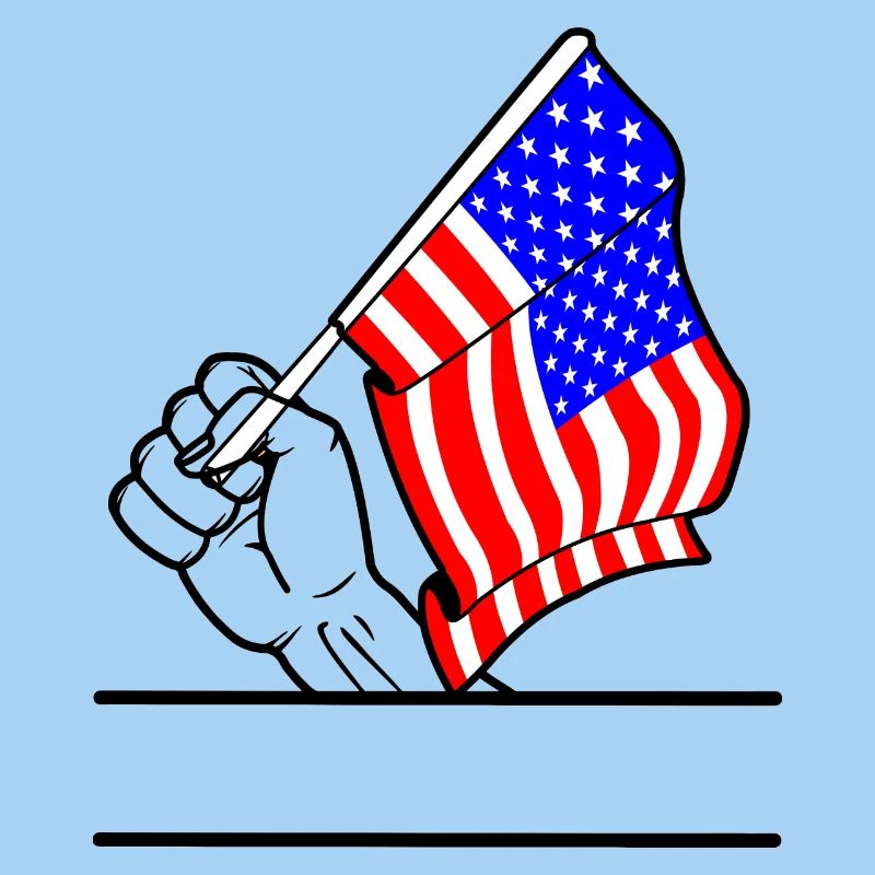 Flagge USA transparenter Fausttextraum