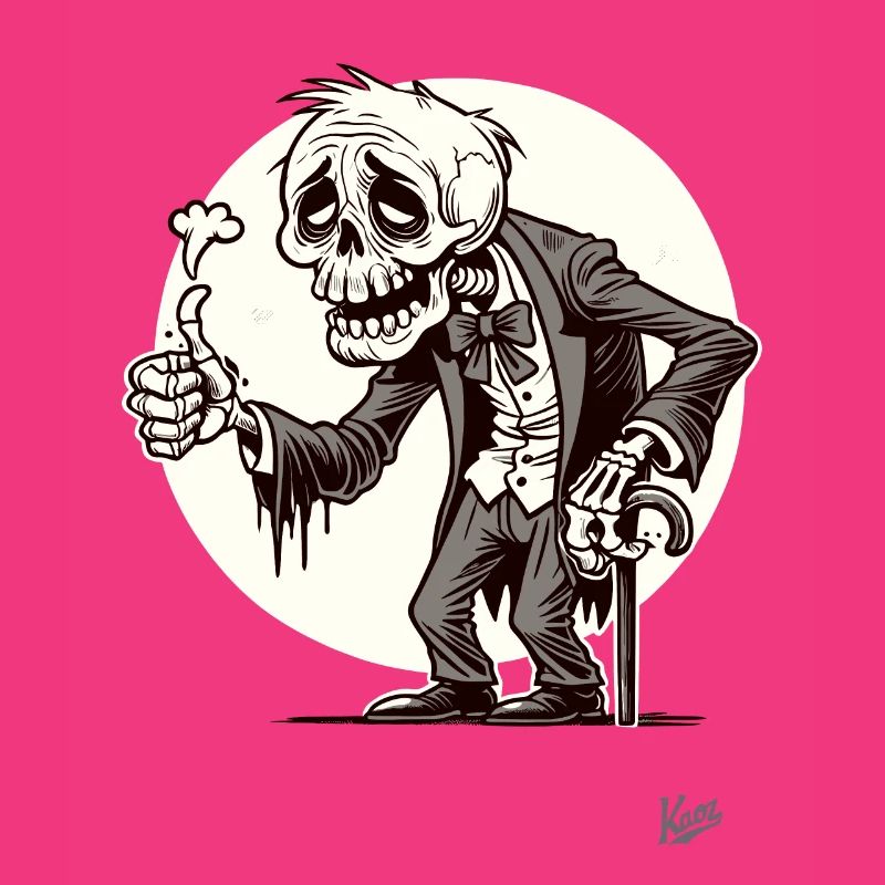 Growing old is a gift, thumbs up skeleton