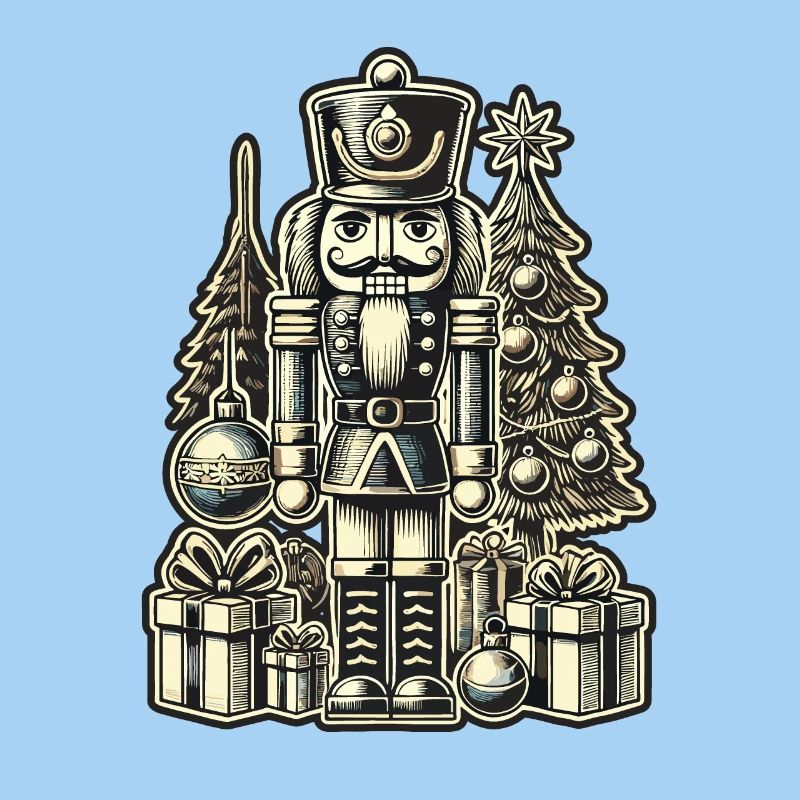 Christmas Nutcracker with Christmas Tree