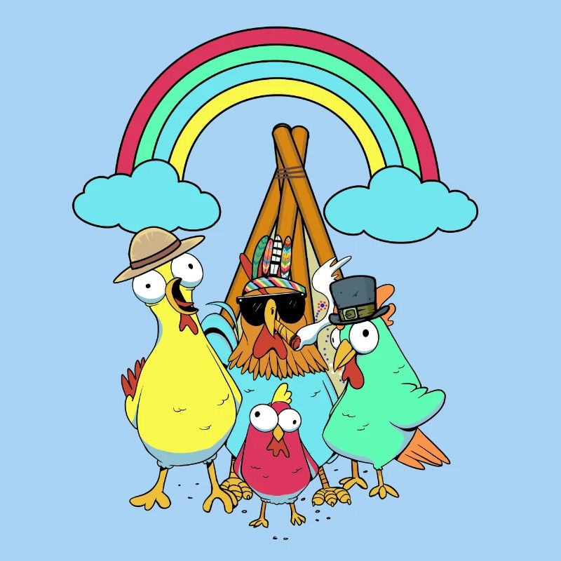Hippie Teepee Chickens Hippies Chicken