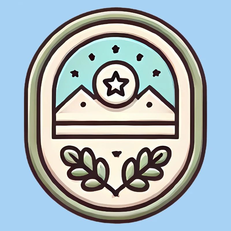 Illustration douce de conception de badge simple