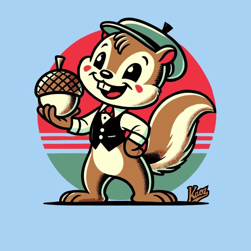 Eichhörnchen mit Haselnuss