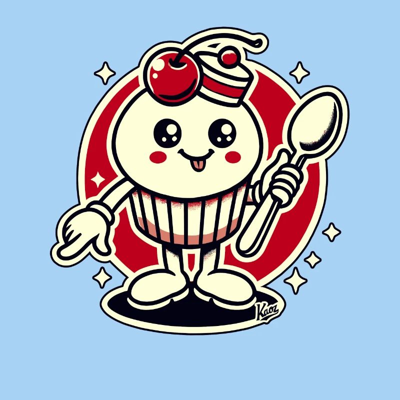 Cupcake-Kirsch-Löffel-Typ