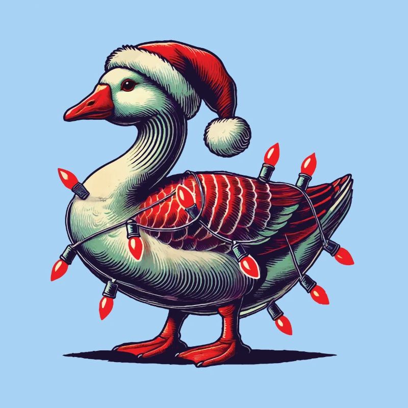 Christmas Funny Clumsy Goose
