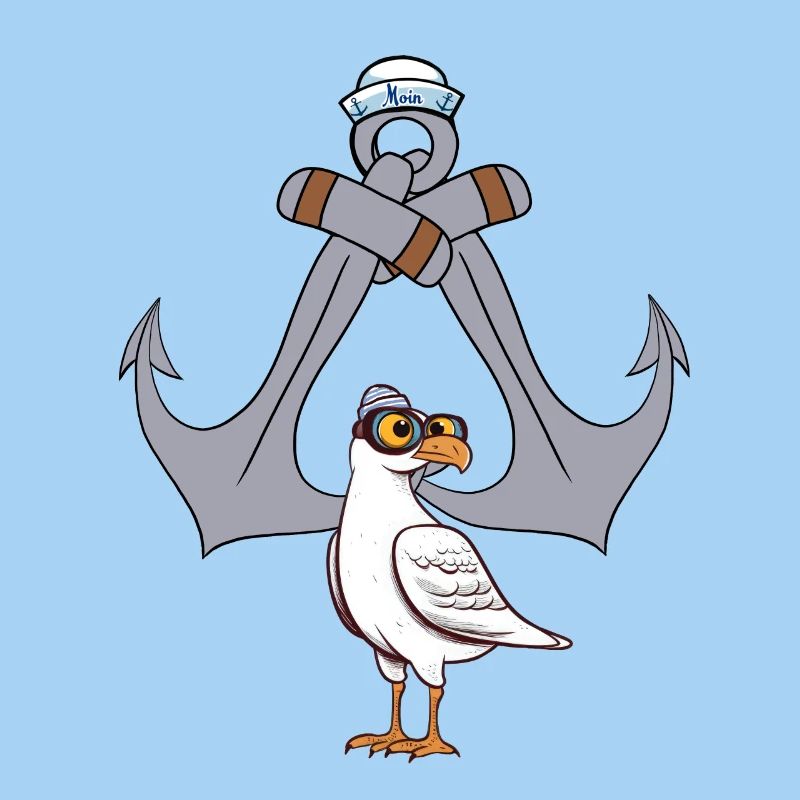 Seagull Seagulls Maritime Anchor Seafaring Ahoy