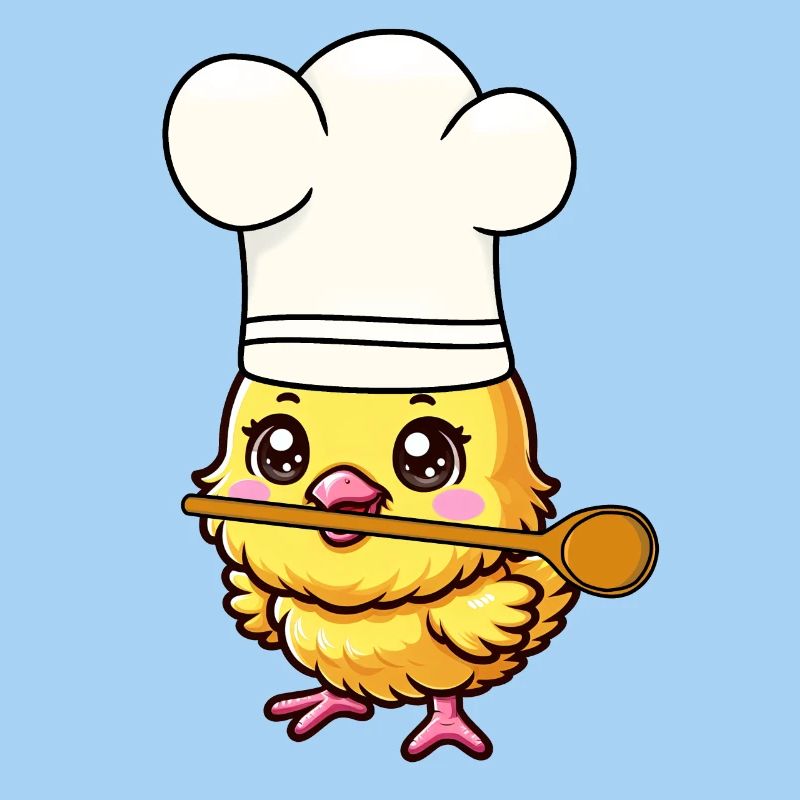 Chef's Hat Cooking Spoon Chick Cook Cook Cook