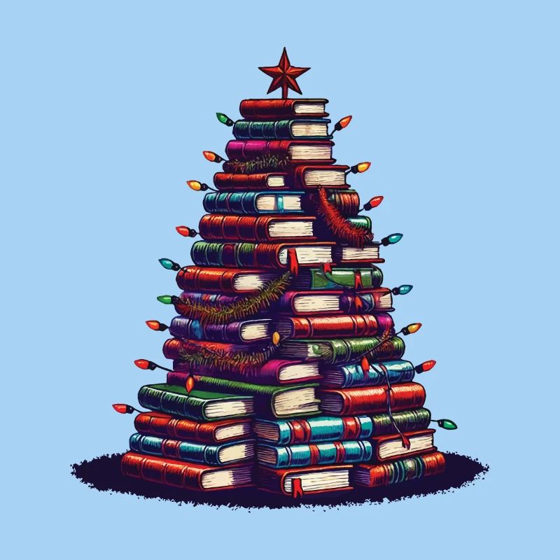Books Christmas Tree for Book Lovers