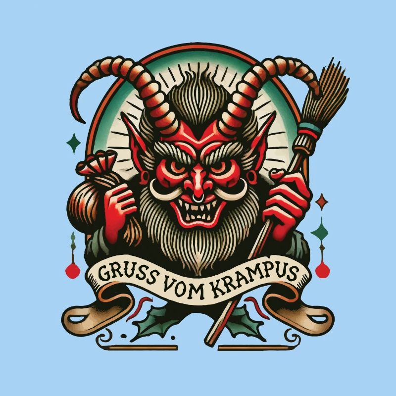 Salutations de Krampus Dark Christmas Folklore