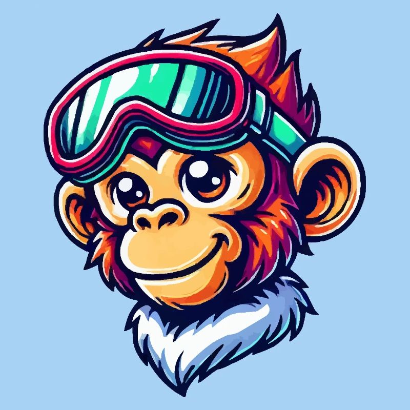 Affe Skibrille Comic