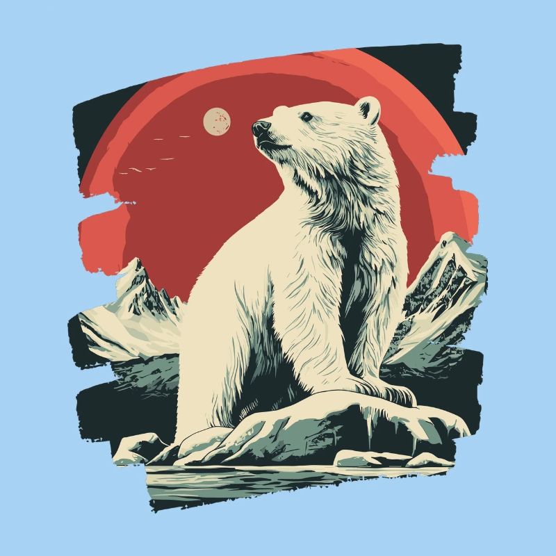 Eisiger Bär Retro