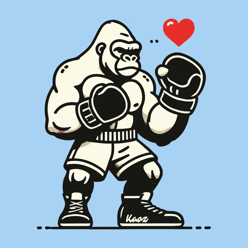 Boxer-Gorilla mit Herz