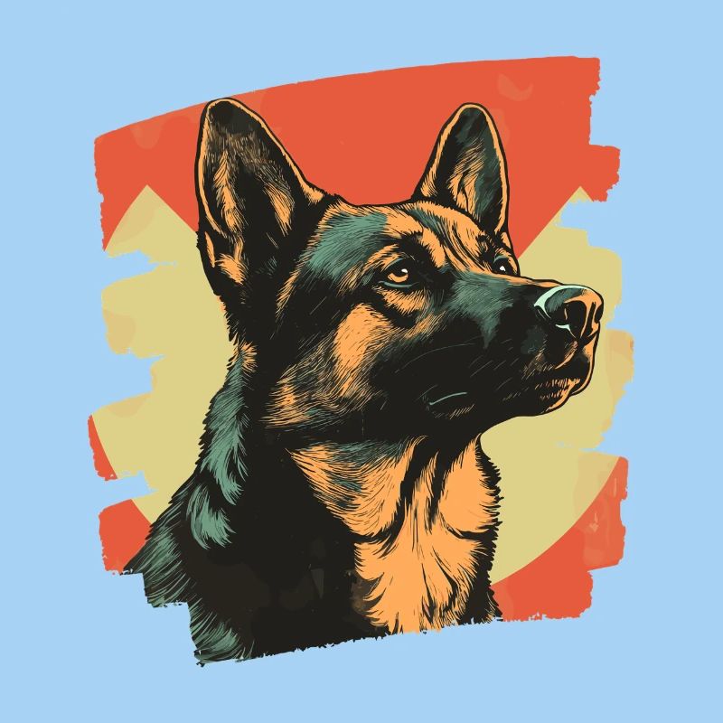 German Shepherd Retro