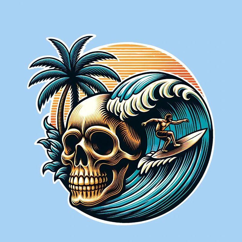 Crâne de surfeur de surf