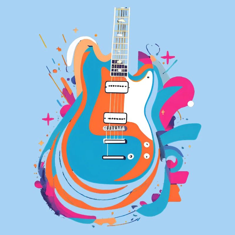 Bunte E-Gitarre