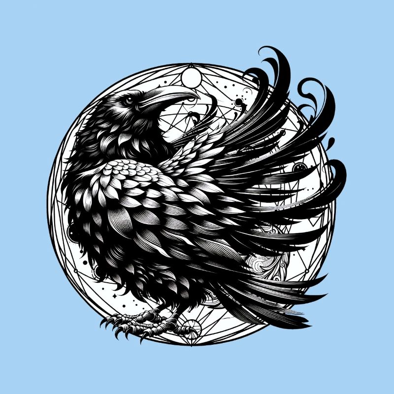 mystical halloween raven crow crows magic occult