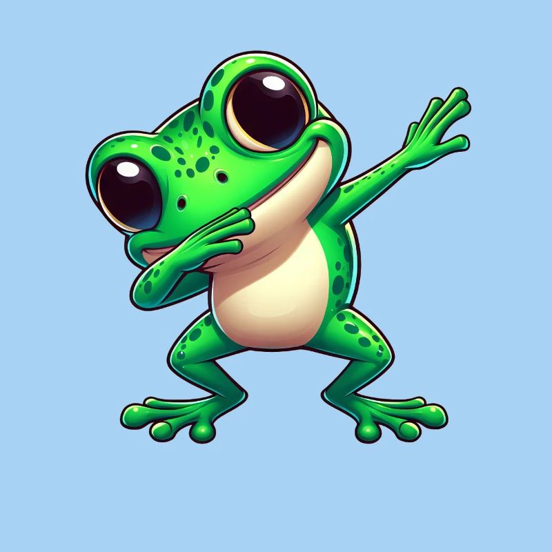 Cool Frog Dabbing Trendy Toad