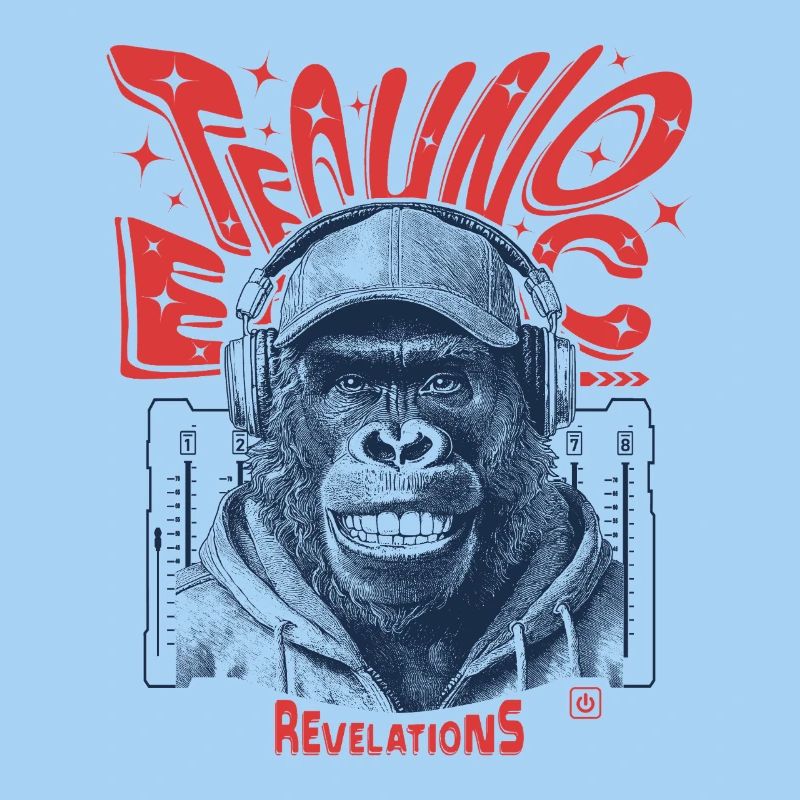 Ecstatic Monkey Shirt – Techno, Rhythm & Bass