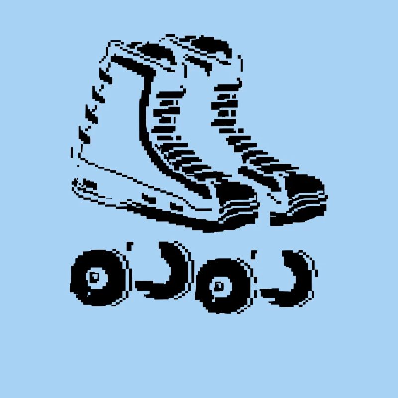 Roller Skates Pixel Kunst