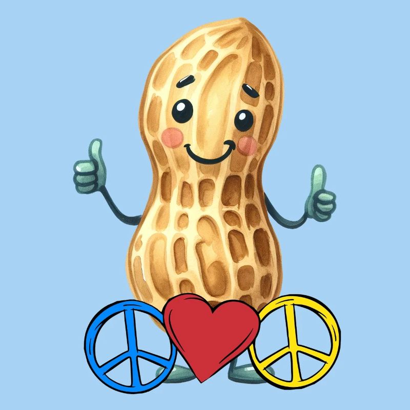 Erdnuss Peace Herz Frieden