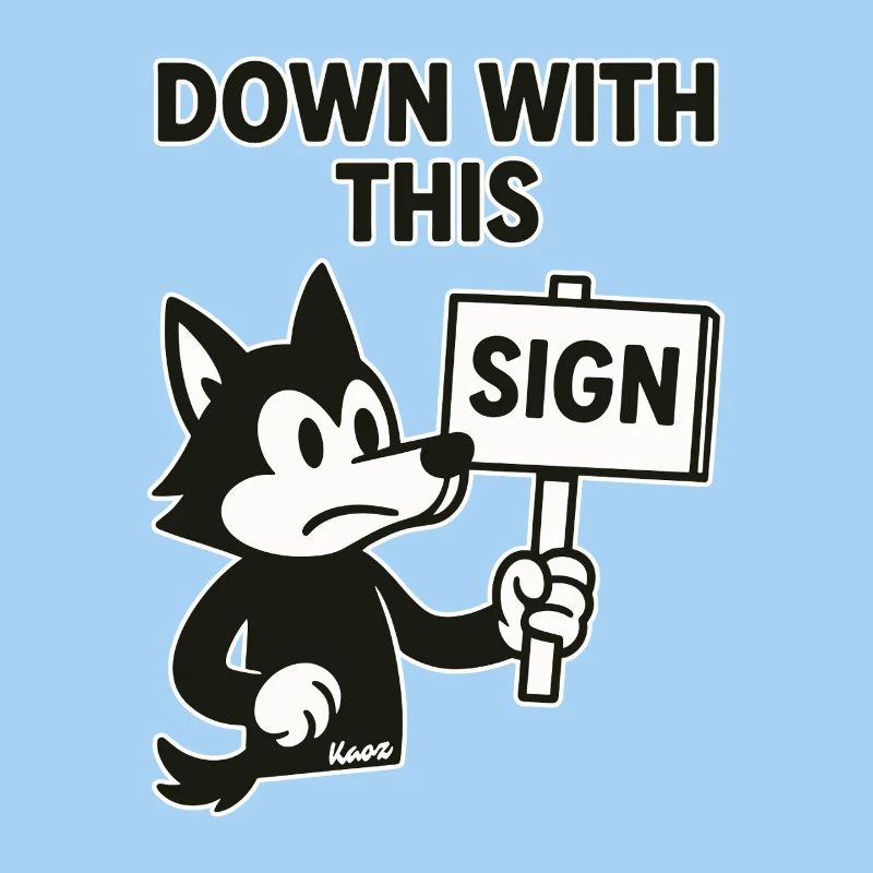 Protest Wolf : À bas cette pancarte