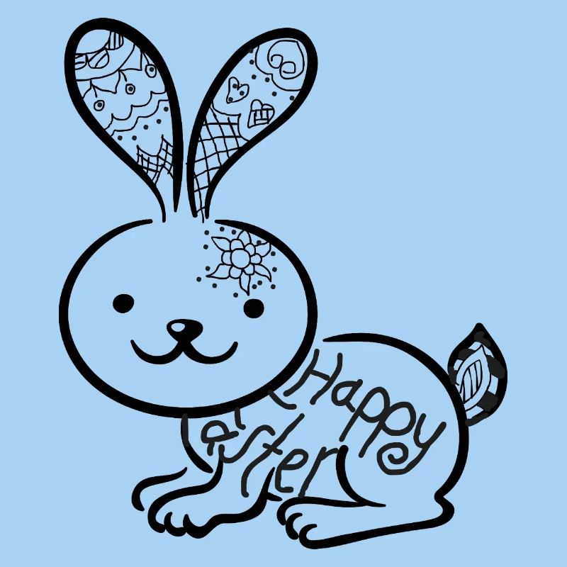 Lapin de Pâques avec mandala