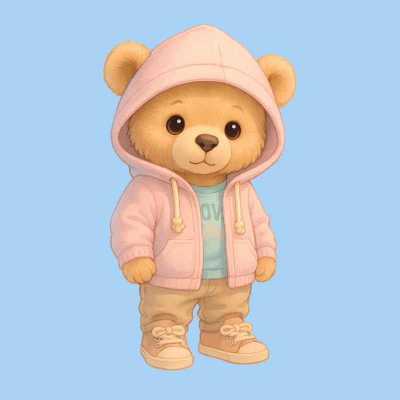 Süßer Kapuzenpullover Bär