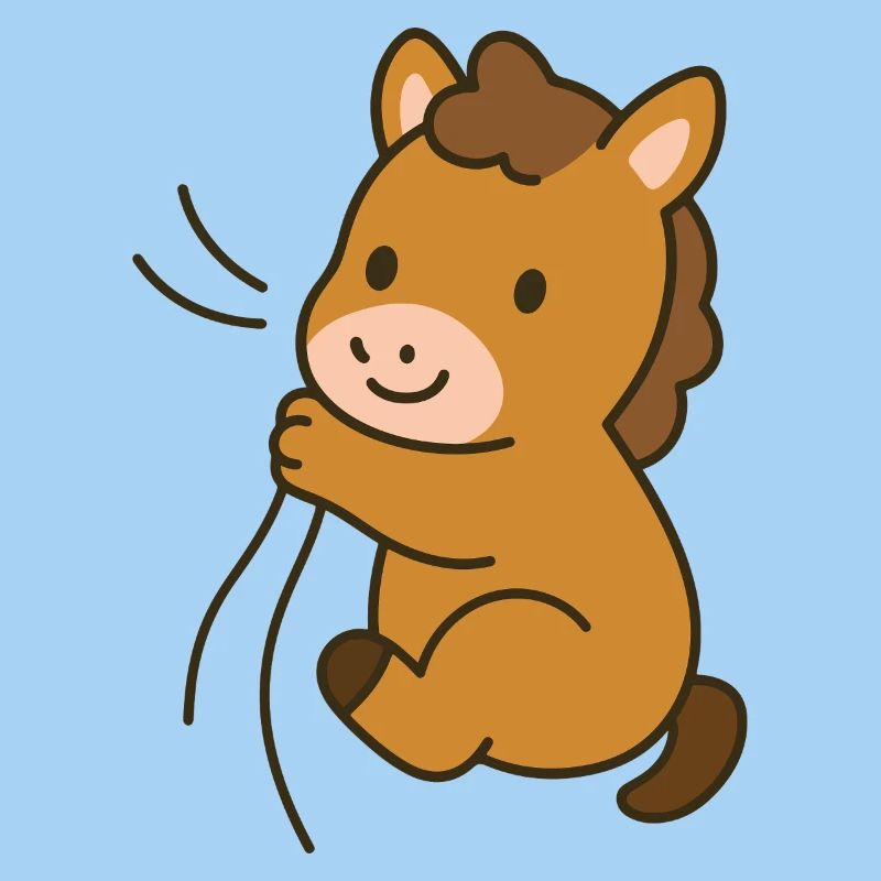 Cuddled foal