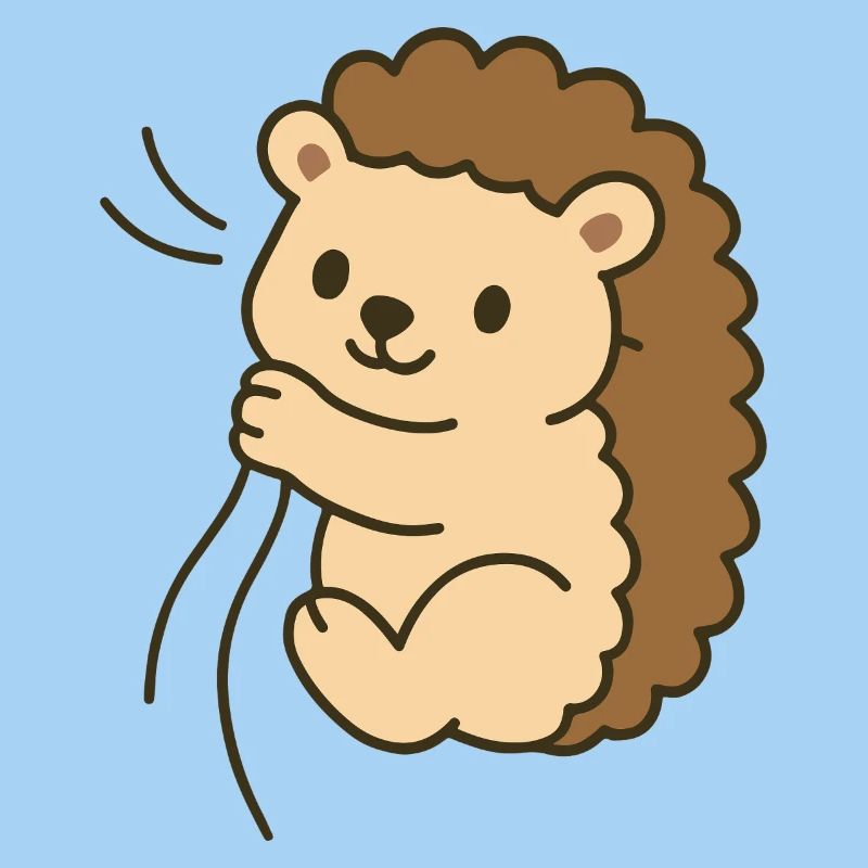 Bébé hérisson câlin
