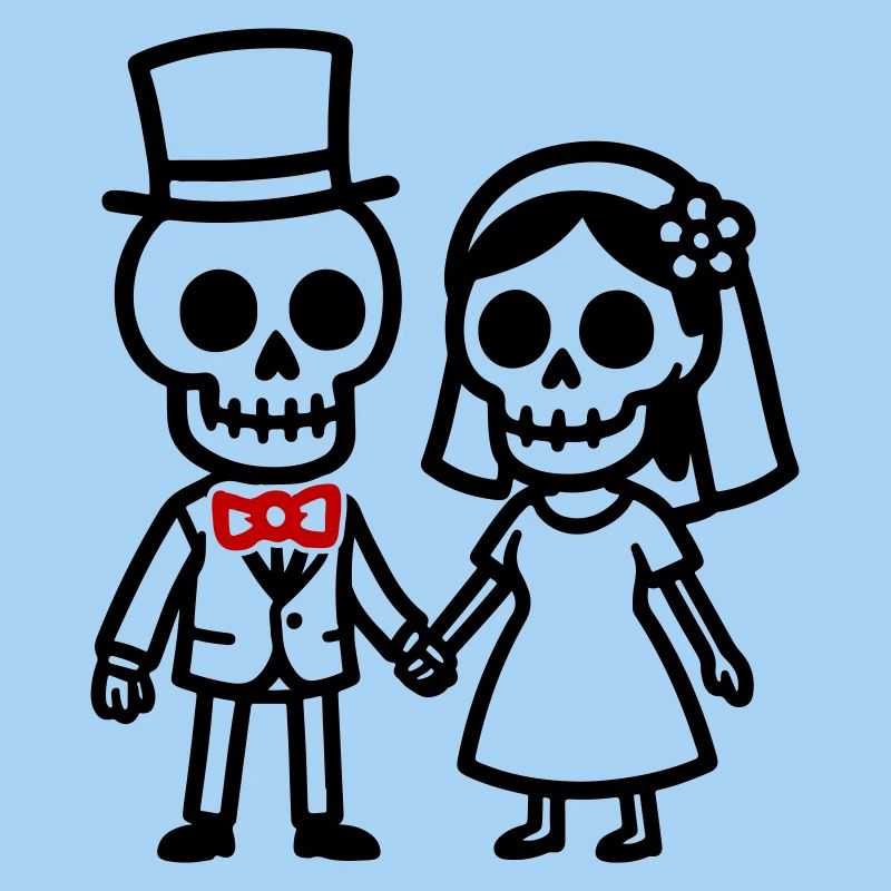 Married Wedding Skull