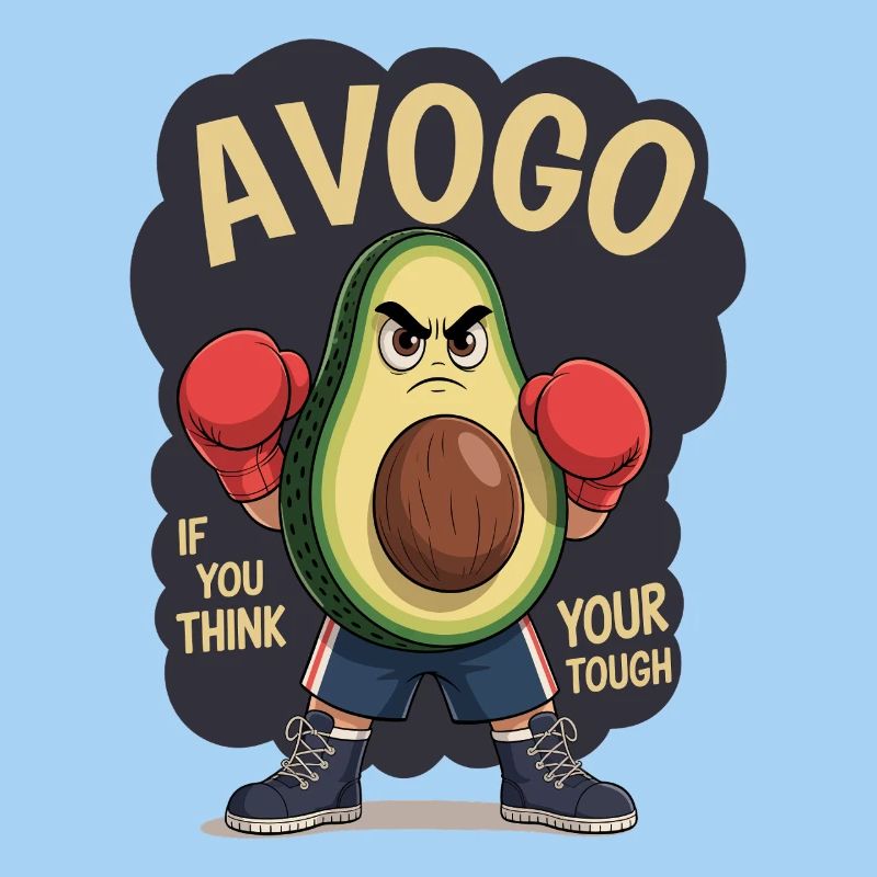 Funny Avocado Boxing
