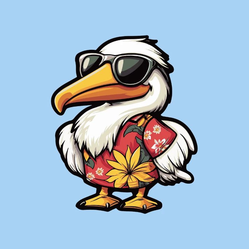 Pelican Bird Comic Holiday